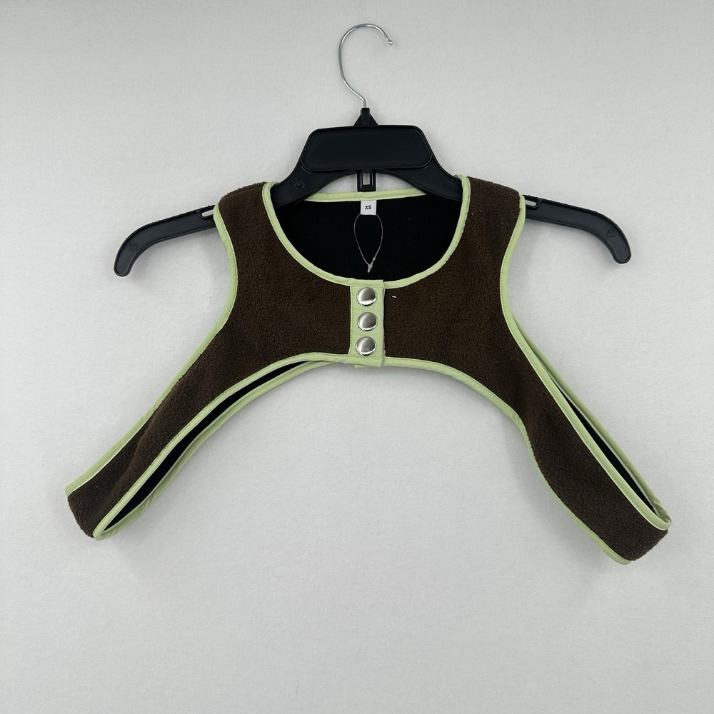 KkCo Pacific Polar Fleece Harness Brown Size XS Cool Indie NYC LA Club Gorpcore